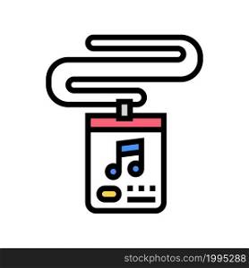 badge of music festival participant color icon vector. badge of music festival participant sign. isolated symbol illustration. badge of music festival participant color icon vector illustration