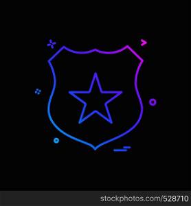 badge star icon vector design
