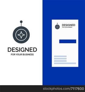 Badge, Star, Medal, Shield, Honor Grey Logo Design and Business Card Template