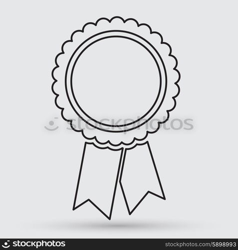 badge with ribbons icon