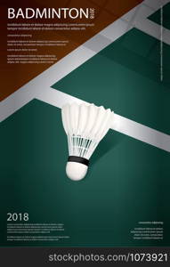 Badminton Championship Poster Vector illustration