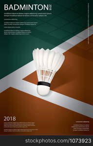 Badminton Championship Poster Vector illustration