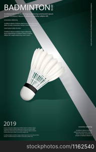 Badminton Championship Poster Vector illustration