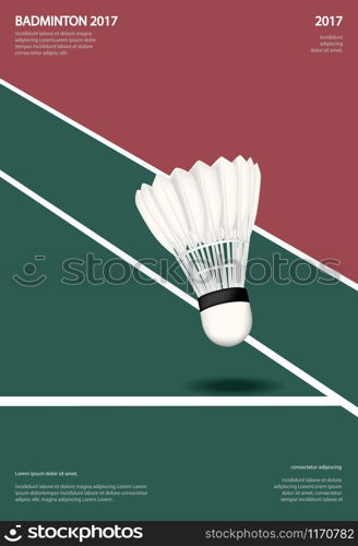 Badminton Championship Poster Vector illustration