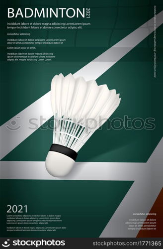 Badminton Championship Poster Vector illustration