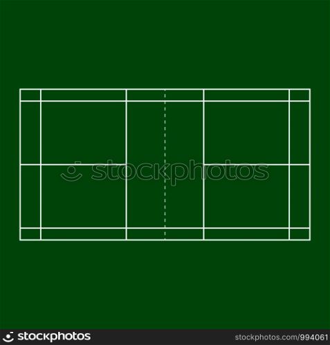 Badminton court background green color. Vector eps10. Badminton court background