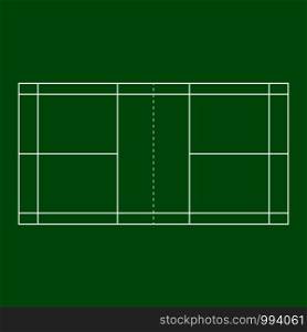 Badminton court background green color. Vector eps10. Badminton court background