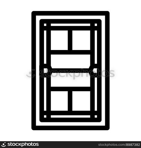 badminton court line icon vector. badminton court sign. isolated contour symbol black illustration. badminton court line icon vector illustration