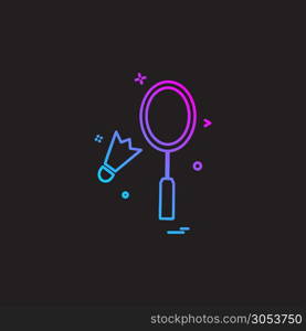 Badminton icon design vector