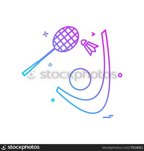 Badminton icon design vector