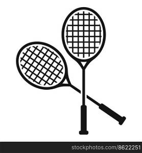 Badminton icon simple vector. Sport exercise. Healthy gym. Badminton icon simple vector. Sport exercise