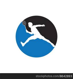 badminton icon vector illustration logo template