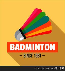 Badminton logo. Flat illustration of badminton vector logo for web design. Badminton logo, flat style