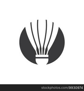 Badminton logo images  illustration design