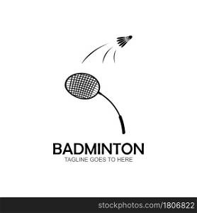 Badminton Logo vector icon illustration design template