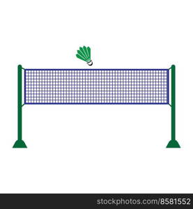 badminton net icon vector illustration logo design