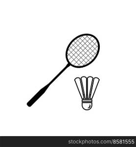 badminton racket icon vector illustration logo design