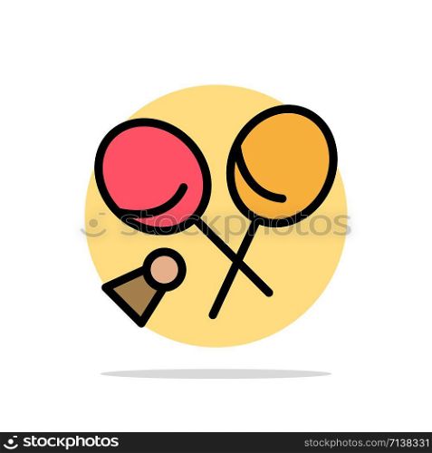 Badminton, Racket, Sports, Spring Abstract Circle Background Flat color Icon