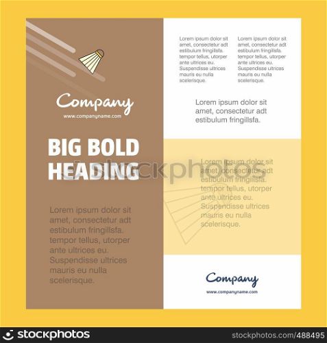Badminton shuttle Business Company Poster Template. with place for text and images. vector background