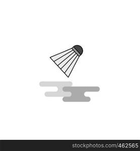 Badminton shuttle Web Icon. Flat Line Filled Gray Icon Vector