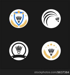 Badminton Sport Icon And Symbol Vector Template Illustration