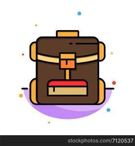 Bag, Back bag, Service, Hotel Abstract Flat Color Icon Template
