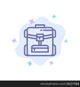 Bag, Back bag, Service, Hotel Blue Icon on Abstract Cloud Background