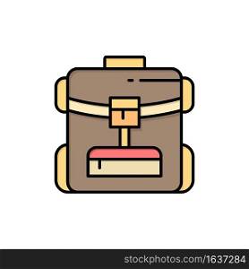 Bag, Back bag, Service, Hotel  Flat Color Icon. Vector icon banner Template