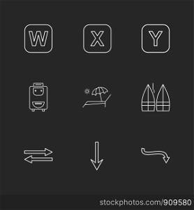 bag , boats ,alphabets , sea , food , picnic , summer , target , waether , sea side , beach , letters , swimming , icon, vector, design, flat, collection, style, creative, icons