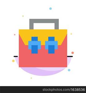 Bag, Box, Construction, Material, Toolkit Abstract Flat Color Icon Template
