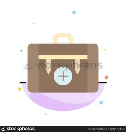 bag, camping, health, hiking, luggage Flat Color Icon Vector