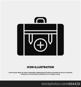 bag, camping, health, hiking, luggage Icon. glyph vector gray symbol for UI and UX, website or mobile application. Vector EPS10 Abstract Template background