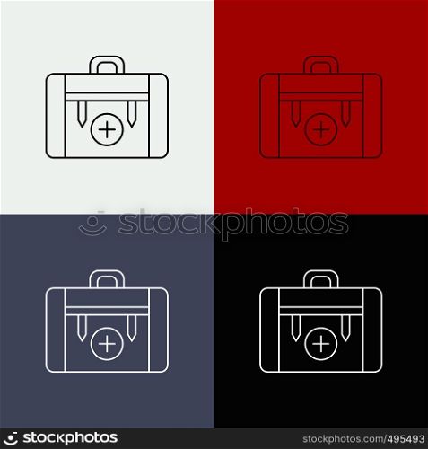 bag, camping, health, hiking, luggage Icon Over Various Background. Line style design, designed for web and app. Eps 10 vector illustration. Vector EPS10 Abstract Template background
