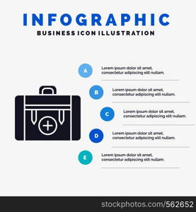 bag, camping, health, hiking, luggage Infographics Template for Website and Presentation. GLyph Gray icon with Blue infographic style vector illustration.. Vector EPS10 Abstract Template background