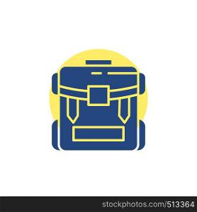 bag, camping, zipper, hiking, luggage Glyph Icon.. Vector EPS10 Abstract Template background