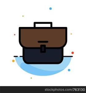 Bag, Case, Suitcase, Workbag Abstract Flat Color Icon Template
