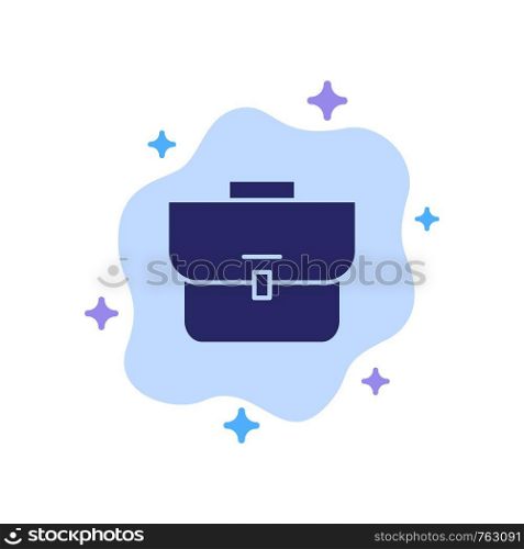 Bag, Case, Suitcase, Workbag Blue Icon on Abstract Cloud Background