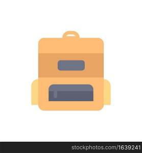 Bag, Education, Schoolbag  Flat Color Icon. Vector icon banner Template