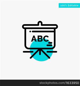 Bag, Education, Schoolbag turquoise highlight circle point Vector icon