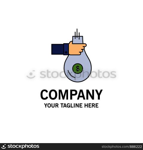 Bag, finance, give, investment, money, offer Flat Color Icon Vector