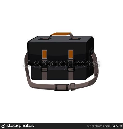 Bag for camera icon in cartoon style isolated on white background. Components for photo shooting symbol. Bag for camera icon, cartoon style