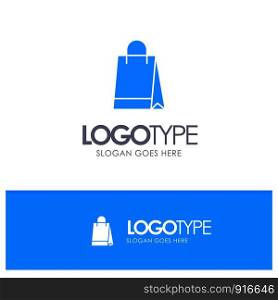 Bag, Handbag, Shopping, Buy Blue Solid Logo with place for tagline