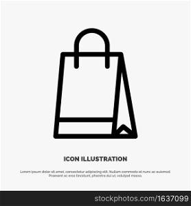 Bag, Handbag, Shopping, Buy Line Icon Vector