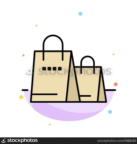 Bag, Handbag, Shopping, Shop Abstract Flat Color Icon Template