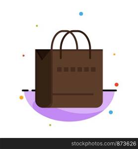 Bag, Handbag, Shopping, Shop Abstract Flat Color Icon Template