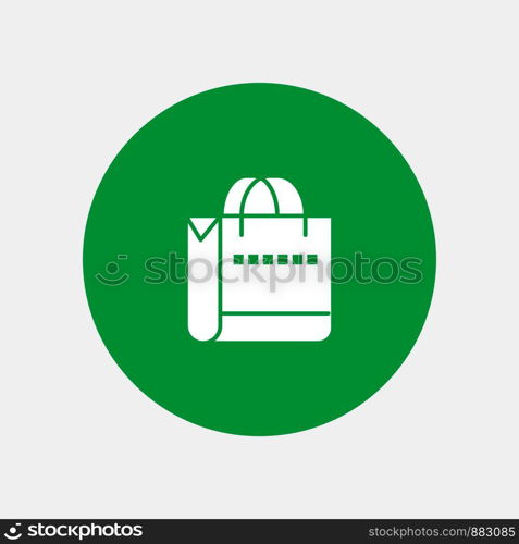 Bag, Handbag, Shopping, Shop white glyph icon