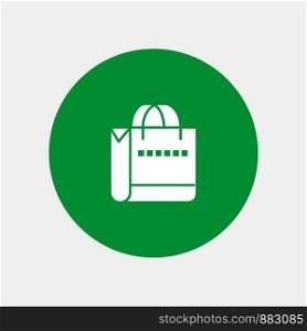 Bag, Handbag, Shopping, Shop white glyph icon