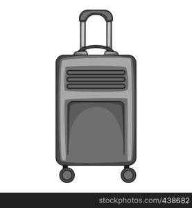 Bag icon in monochrome style isolated on white background vector illustration. Bag icon monochrome