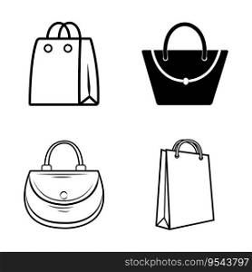 bag icon logo vector design template