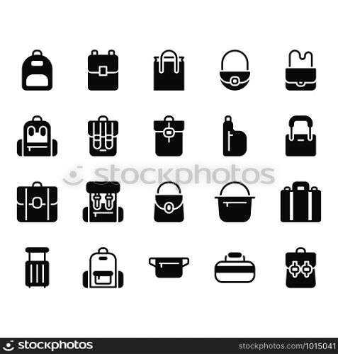 Bag icon set.Vector illustration